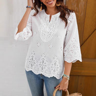 Damen Spitzenbluse WW