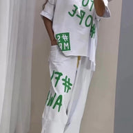 Damen Sportliche entspannte Loungewear-Set WW