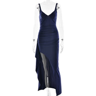 Damen Elegantes Maxikleid mit asymmetrischem Saum und figurbetonter Passform W&W