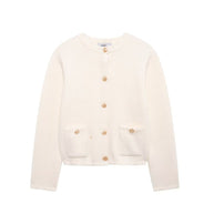 Damen Strickjacke mit eleganten Knopfdetails und praktischen Taschen WW