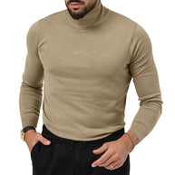 Herren eleganter Rollkragenpullover aus softem Material WW