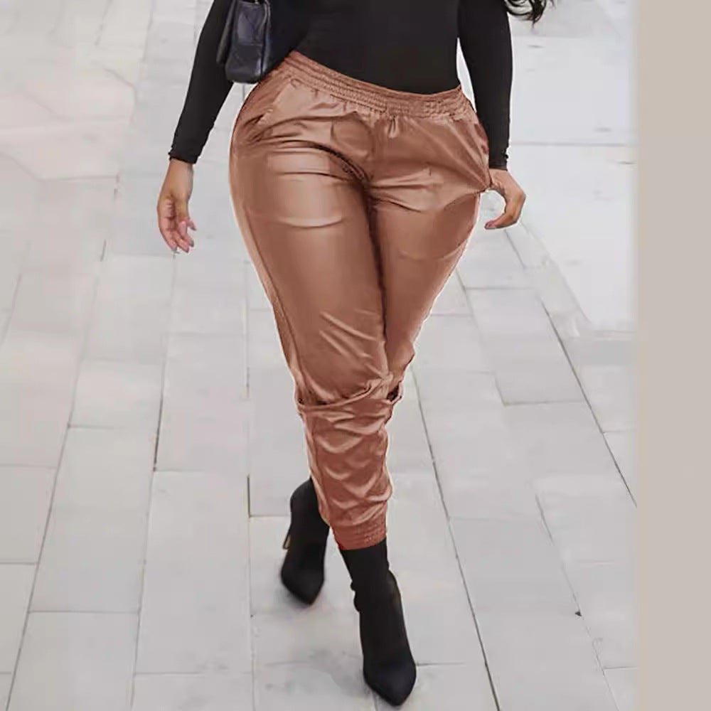 Damen sportliche Lounge-Hosen mit Raffung WW