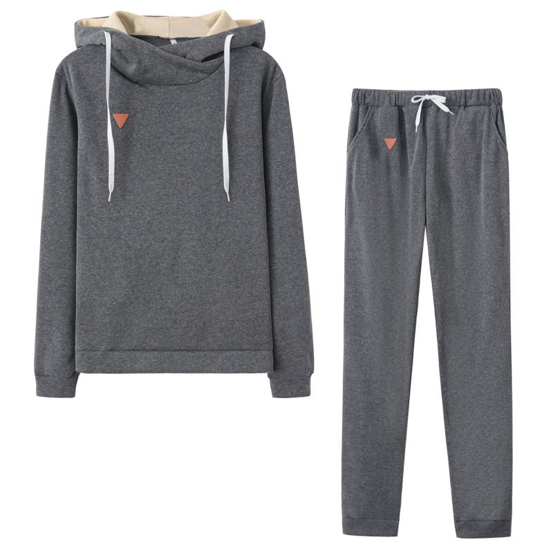 Damen Sportliches Hoodie-Set mit bequemer Passform und elastischen Hosen WW