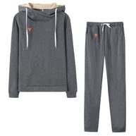 Damen Sportliches Hoodie-Set mit bequemer Passform und elastischen Hosen WW