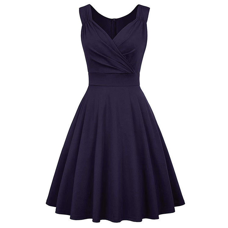 Damen A-Linien Kleid mit elegantem Wickeldesign und taillierter Silhouette WW