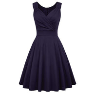 Damen A-Linien Kleid mit elegantem Wickeldesign und taillierter Silhouette WW