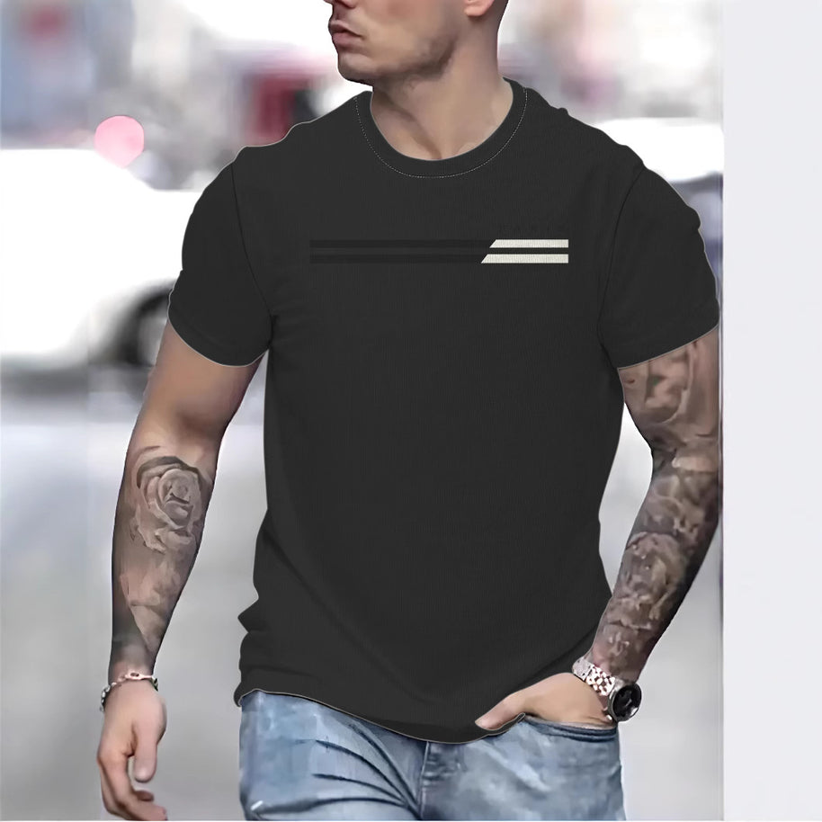 Herren T-Shirt mit stilvollem Linienmuster WW