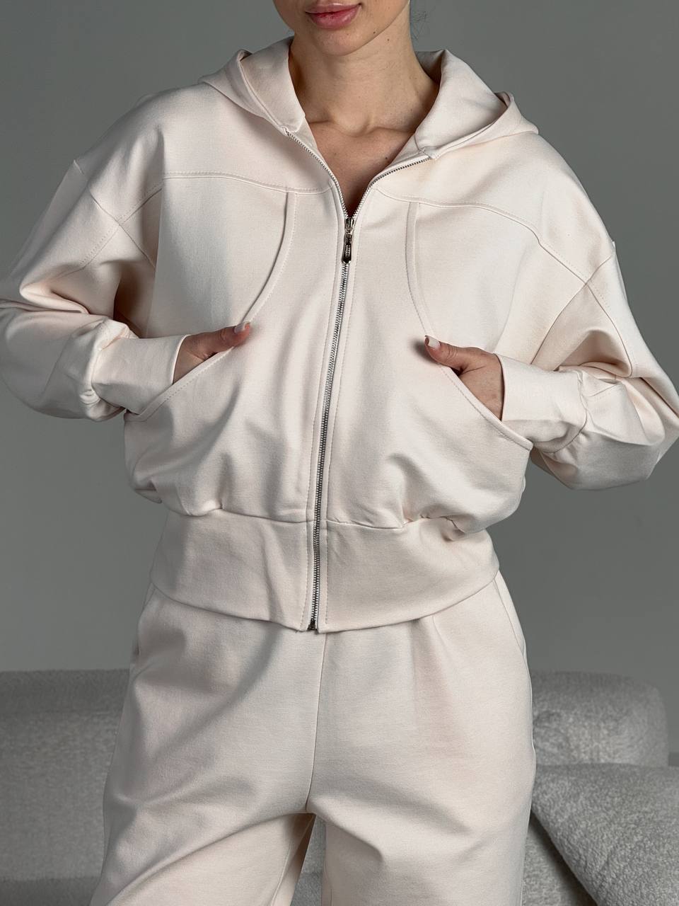 Damen Sportliche Kapuzenjacke WW