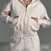 Damen Sportliche Kapuzenjacke WW