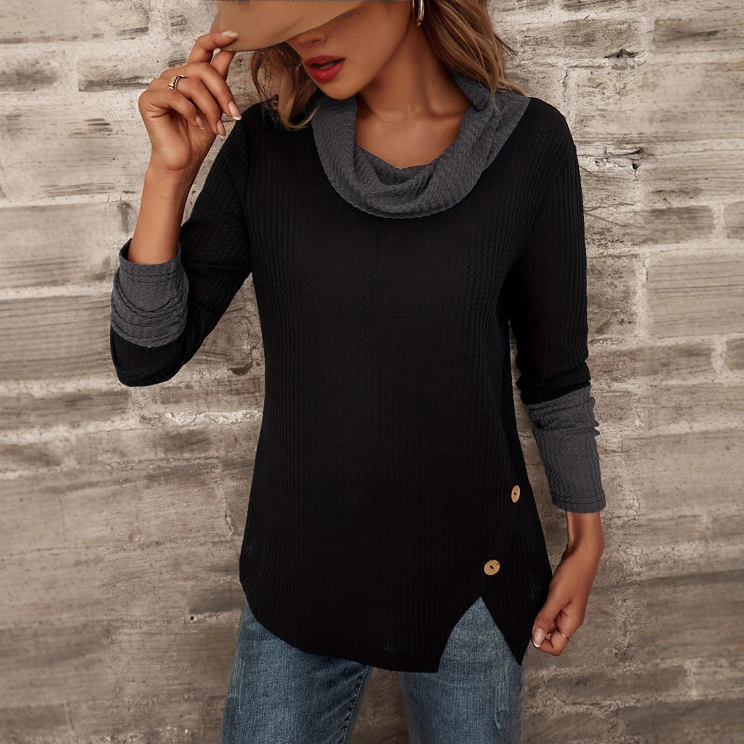 Damen Pullover mit modischem Kragen WW