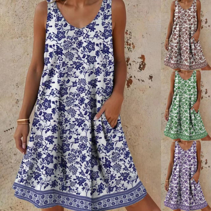 Damen Freizeitkleid mit lässigem Schnitt und floralem Design W&W Mode