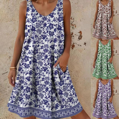 Damen Freizeitkleid mit lässigem Schnitt und floralem Design W&W Mode