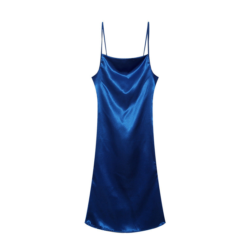 Damen Satin Slip Kleid WW