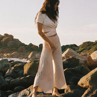 Damen Weite Jersey-Hose mit seitlichen Taschen und elastischem Bund WW