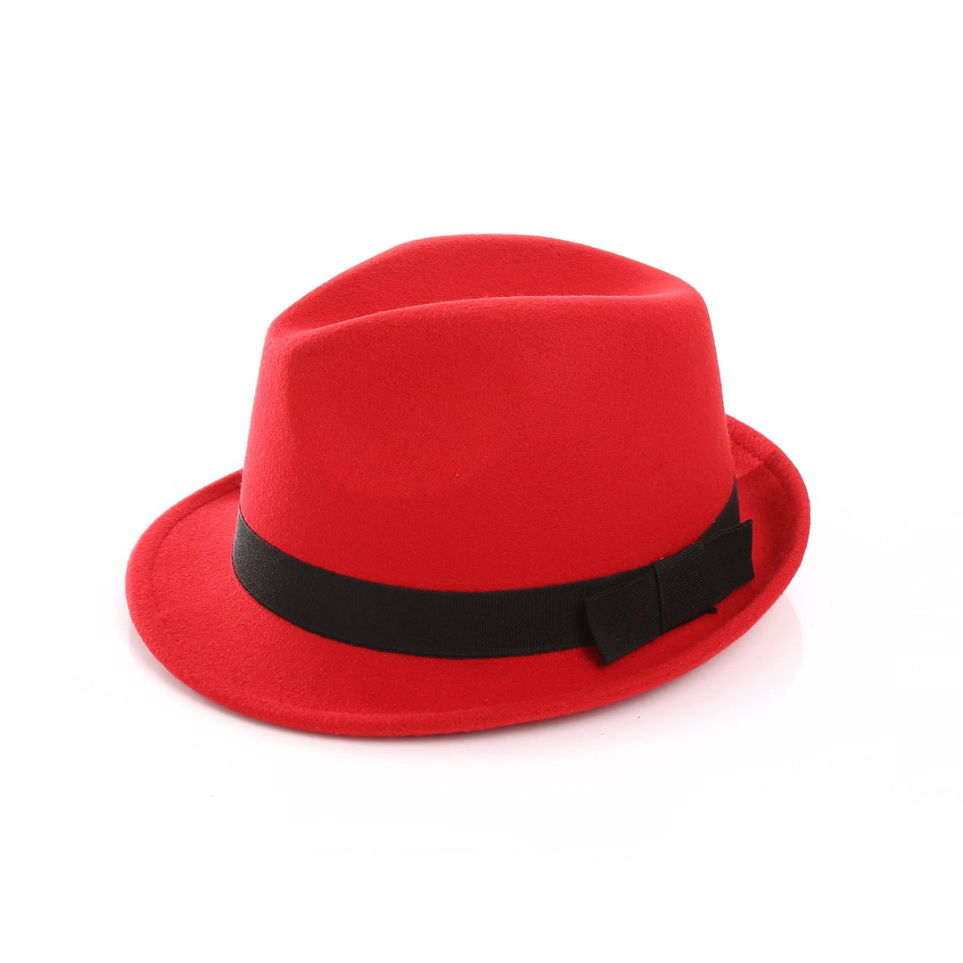 Damen Fedora-Hut aus hochwertigem Wollmix mit stilvollem Band W&W Mode