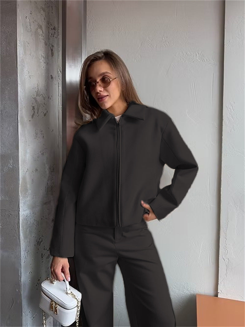 Damen sportliche und stylische Jacke mit Reißverschluss WW