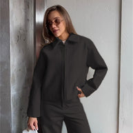 Damen sportliche und stylische Jacke mit Reißverschluss WW