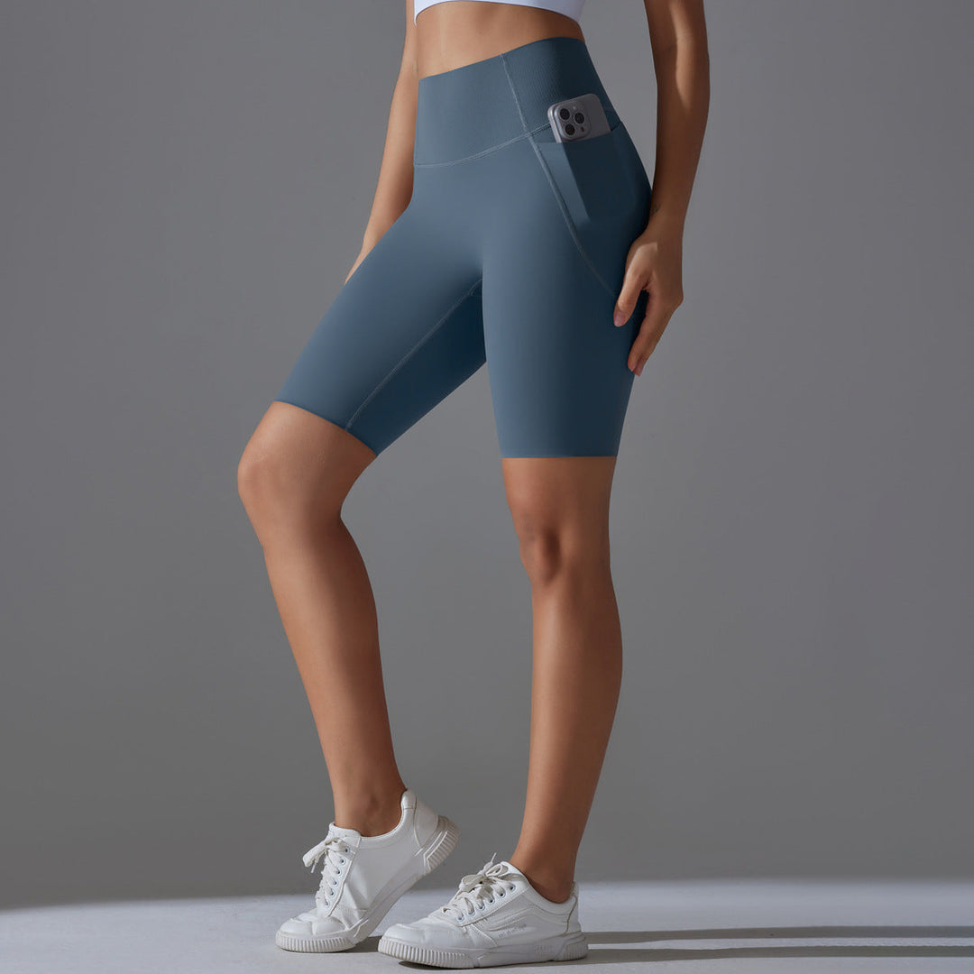 Damen Rad-Shorts mit hohem Bund und praktischen Seitentaschen W&W Mode