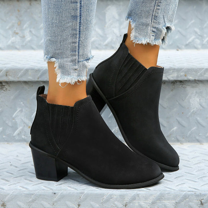 W&W Mode | Vintage Stiefeletten Mit Klobigem Absatz