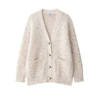 Damen Strickjacke mit grobem Muster und praktischen Taschen WW