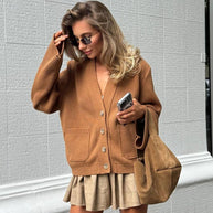 Damen Strickjacke mit Oversized-Schnitten WW