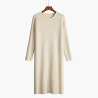 Damen Strickkleid mit feiner Rippenstruktur WW