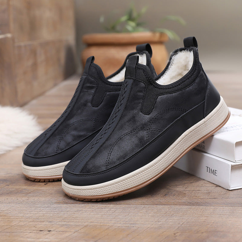 Damen Bequeme und stylische Warmfutter Slip-On Schuhe WW