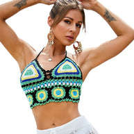 Bohemianische Handgehäkelte Bralette Bikini Oberteil WW