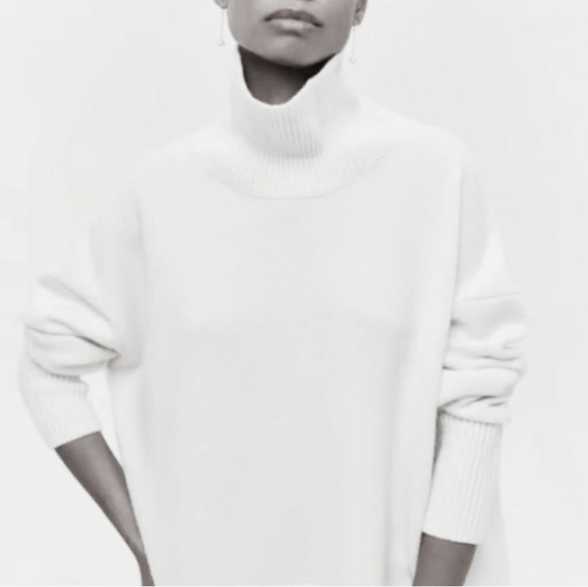 Damen Modischer Rollkragenpullover aus weichem Material WW