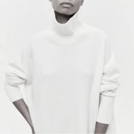 Damen Modischer Rollkragenpullover aus weichem Material WW