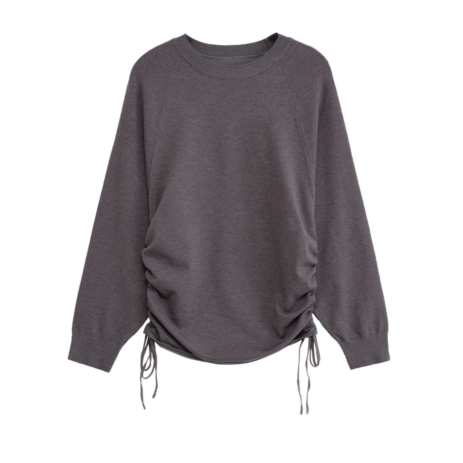 Damen Sportlicher Pullover mit seitlichen Schnürungen WW