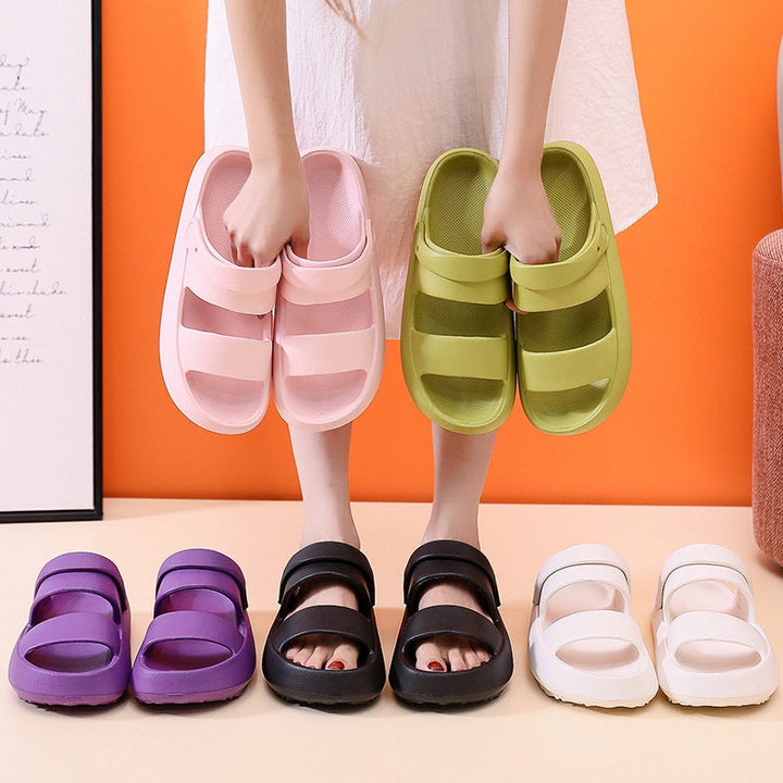 W&W Mode - Orthopädische Sandalen | Comfort Plus Pantoletten mit Doppelriemen | Gepolsterte, lässige Slip-On-Sandalen