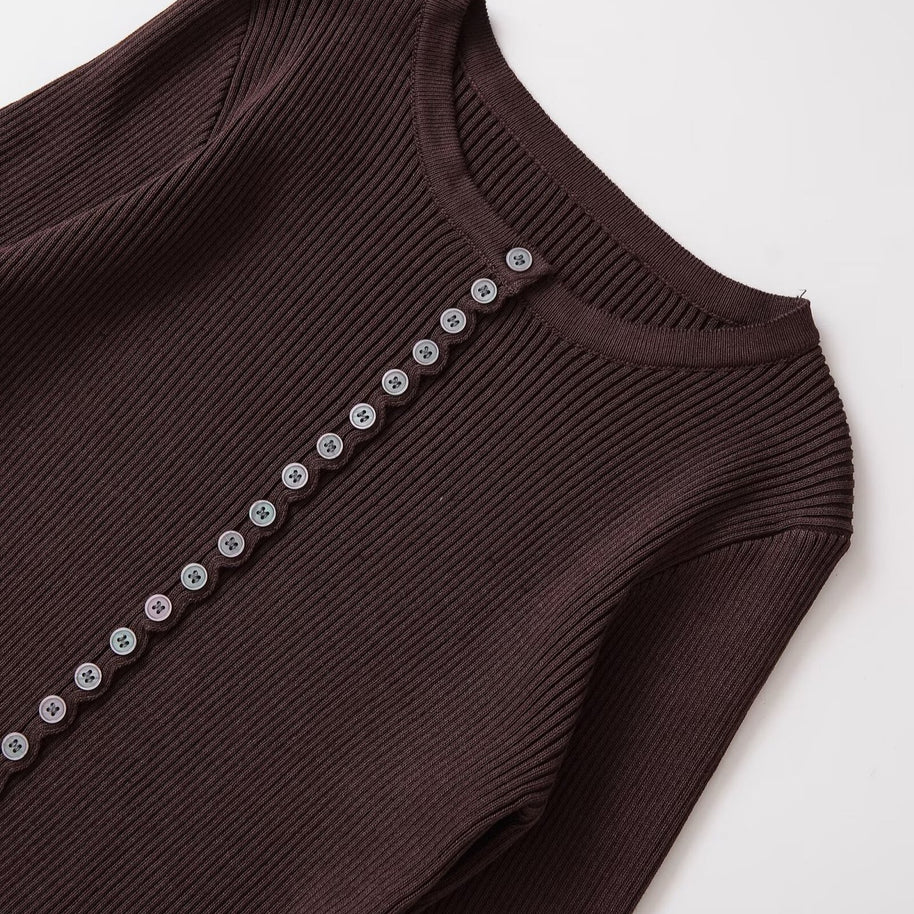 Damen Strickjacke mit dekorativen Knöpfen WW