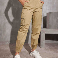 Damen Cargo-Hose mit elastischem Bund und praktischen Seitentaschen W&W