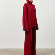 Damen Softer Strickpullover und lässige Hosen im Set WW