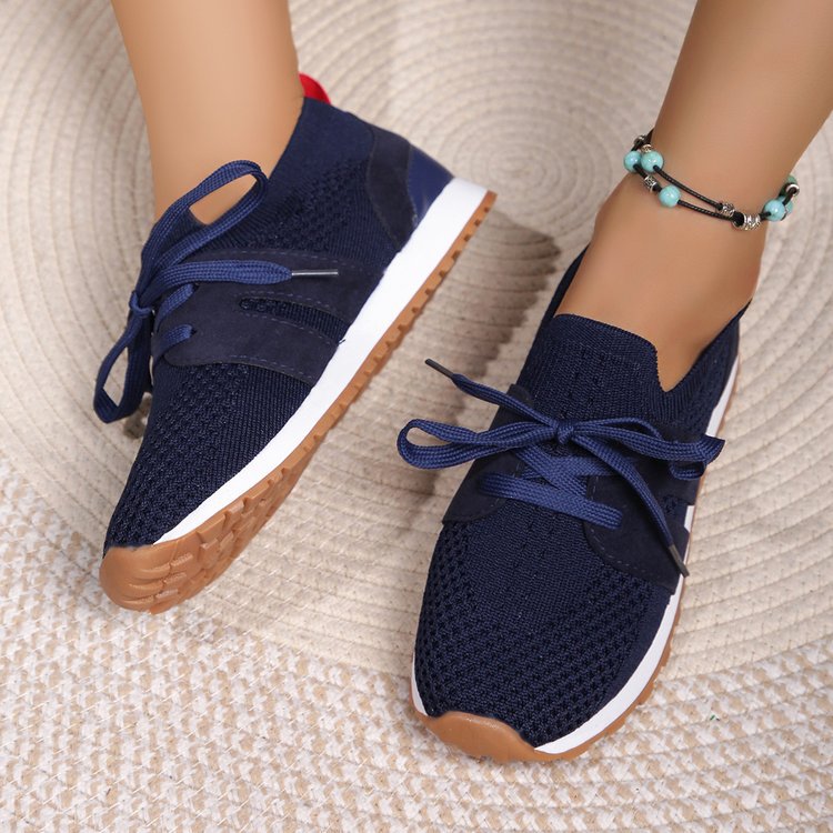 Damen Atmungsaktive Sport-Sneaker mit flexiblem Gummizug und rutschfester Sohle W&W