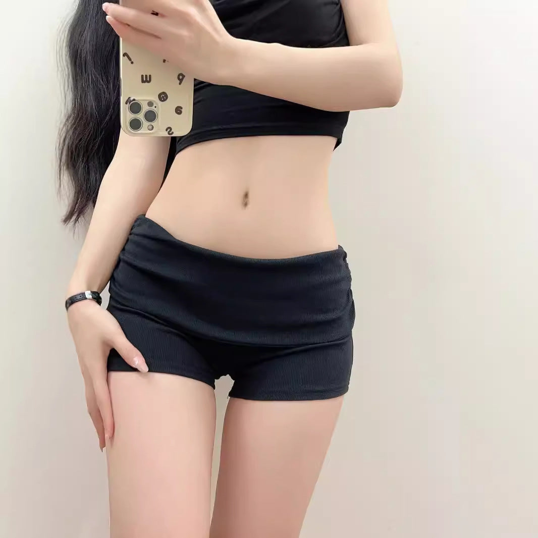 Damen Sportliche Jersey-Shorts mit breitem Bündchen WW