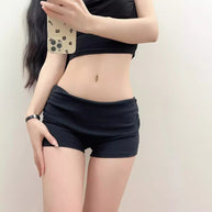 Damen Sportliche Jersey-Shorts mit breitem Bündchen WW