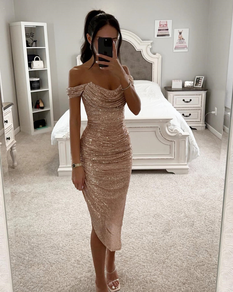 Damen Glamouröses Abendkleid mit Raffungen WW