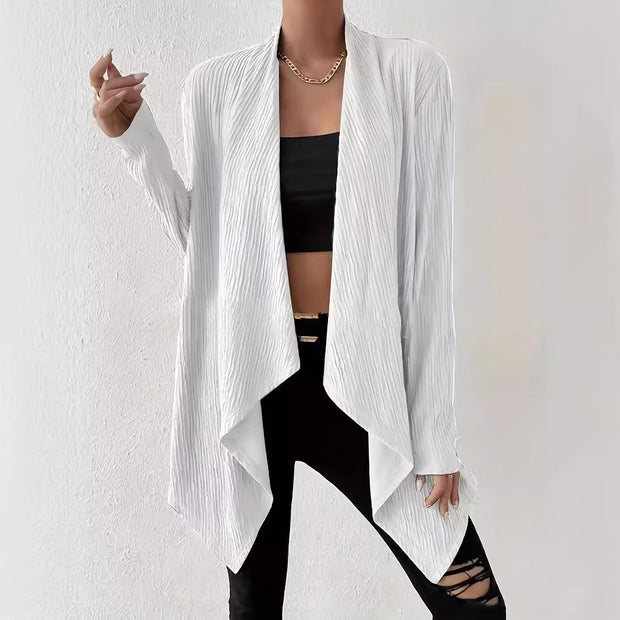 Damen Wickeljacke im lässigen Stil mit strukturiertem Design WW