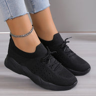 Damen atmungsaktive Slip-On Sportschuhe mit flexiblem Obermaterial WW