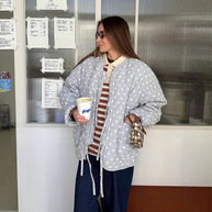 Damen Steppjacke mit großflächigen Punkten und lockerer Passform WW