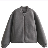 Damen sportliche Zip-Jacke mit weitem Schnitt WW