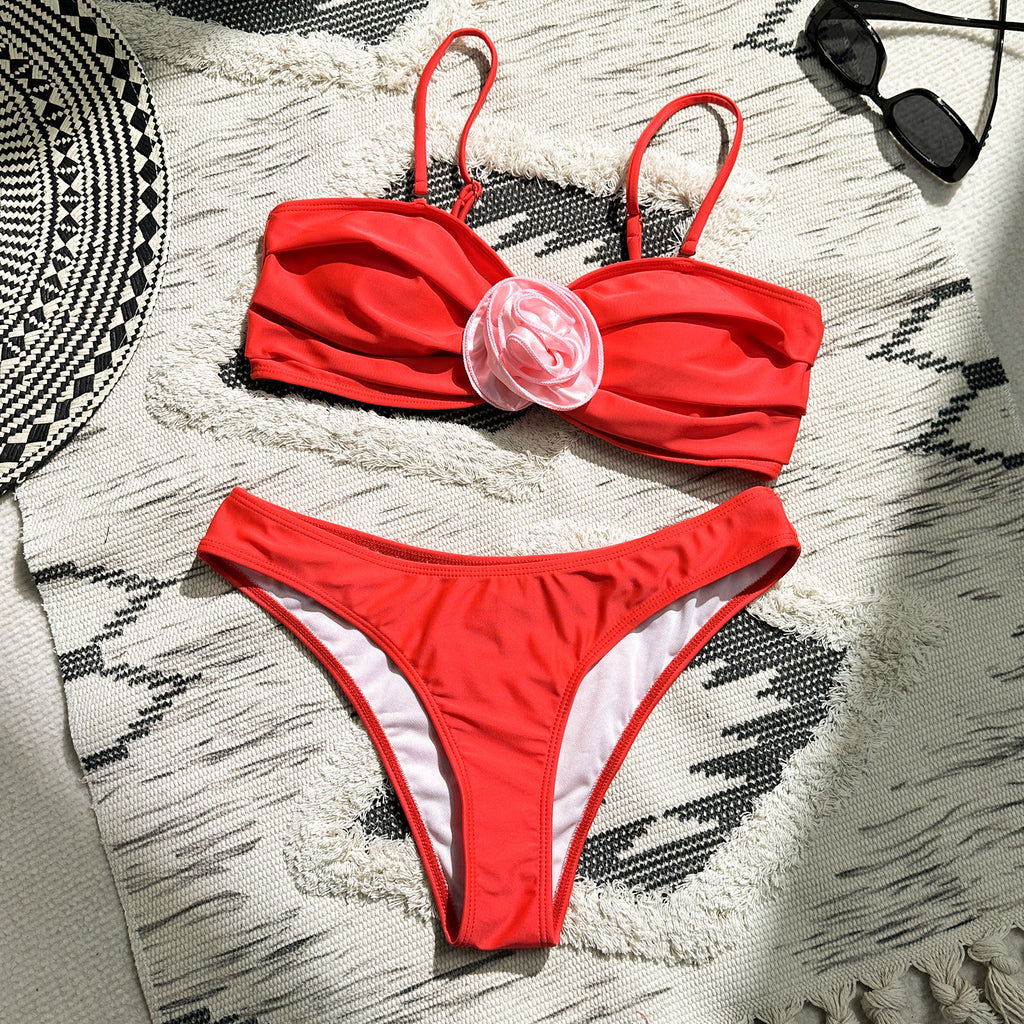 Femme Floral Akzent Bikini Set WW