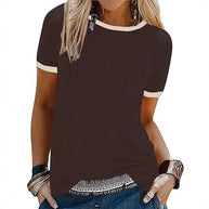 Damen T-Shirt mit kontrastierenden Ärmeln WW