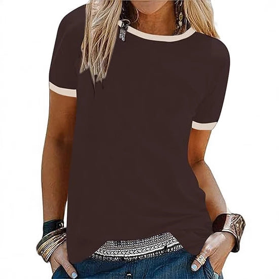 Damen T-Shirt mit kontrastierenden Ärmeln WW