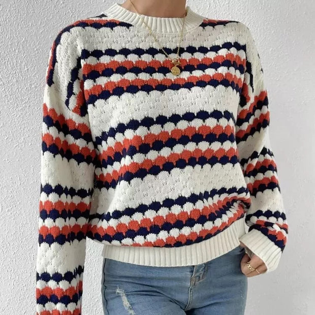 Damen Strickpullover mit strukturiertem Muster WW
