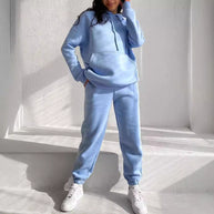 Damen bequemer Kapuzenpullover aus weichem Baumwollmix WW