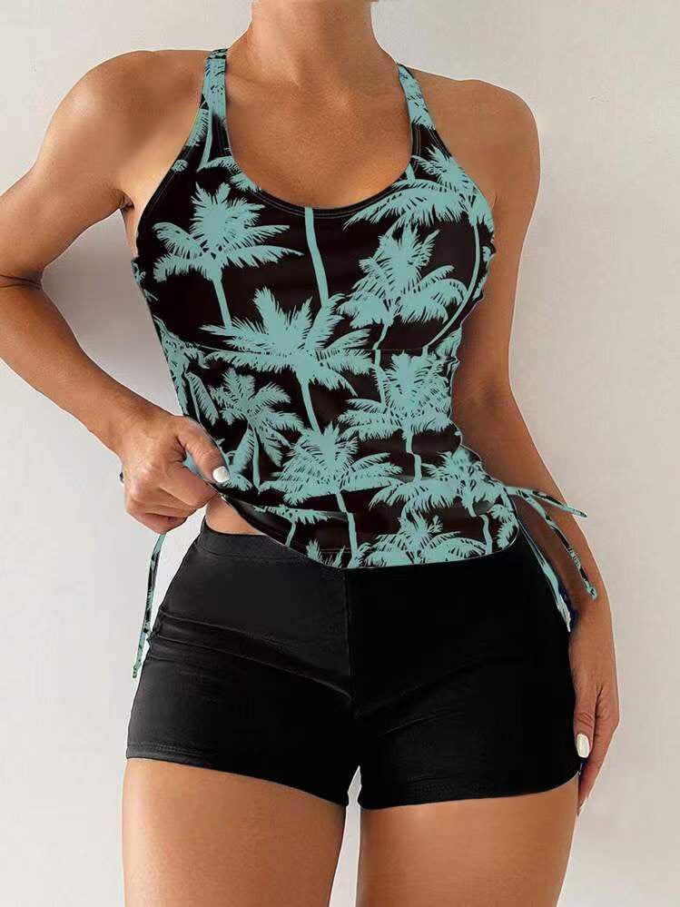Femme Athletic Tankini Schwimmset mit verstellbaren Seitenschnüren WW