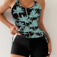 Femme Athletic Tankini Schwimmset mit verstellbaren Seitenschnüren WW